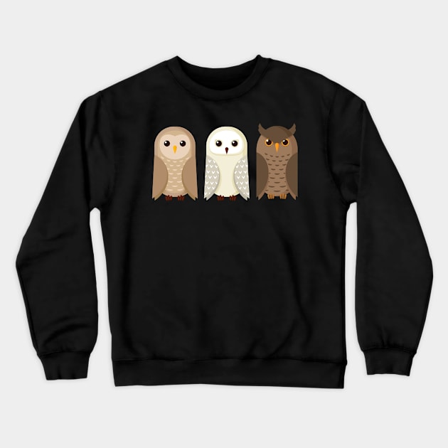 Owls Crewneck Sweatshirt by TempestDesign